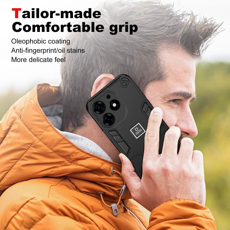 For Tecno Spark 10 Pro 2 in 1 Shockproof Phone Case(Black) - Tecno Cases by buy2fix | Online Shopping UK | buy2fix