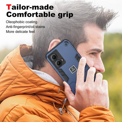 For Motorola Edge 5G 2024 Shockproof TPU Hybrid PC Phone Case(Blue) - Motorola Cases by buy2fix | Online Shopping UK | buy2fix