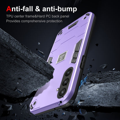 For Samsung Galaxy S23 FE 5G 2 in 1 Shockproof Phone Case(Purple) - Galaxy S23 FE 5G Cases by buy2fix | Online Shopping UK | buy2fix