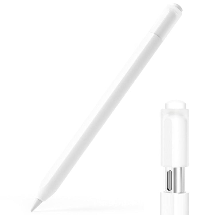 For Apple Pencil (USB-C) Jelly Silicone Stylus Pen Protective Cover(White) - Pencil Accessories by buy2fix | Online Shopping UK | buy2fix