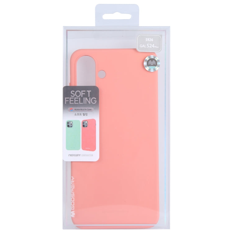 For Samsung Galaxy S24+ 5G GOOSPERY SOFT FEELING Liquid TPU Soft Phone Case(Pink) - Galaxy S24+ 5G Cases by GOOSPERY | Online Shopping UK | buy2fix