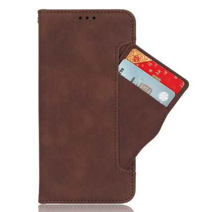 For OnePlus 12 Skin Feel Calf Texture Card Slots Leather Phone Case(Brown) - OnePlus Cases by buy2fix | Online Shopping UK | buy2fix