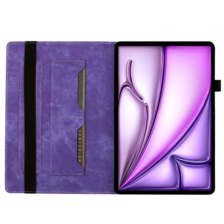 For iPad Air 11 2024 / Pro 11 2021 / 2020 Butterfly Cat Embossing Leather Tablet Case(Purple) - iPad Air 11 2024 Cases by buy2fix | Online Shopping UK | buy2fix