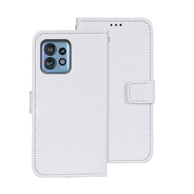 For Motorola Edge 40 Pro 5G idewei Crazy Horse Texture Leather Phone Case(White) - Motorola Cases by idewei | Online Shopping UK | buy2fix