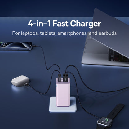 Baseus GaN6 Pro 100W 2 x USB-C / Type-C + 2 x USB Fast Charger, EU Plug(Purple) - USB Charger by Baseus | Online Shopping UK | buy2fix