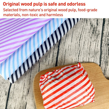 100sheets / Pack Striped Baking Greaseproof Paper Food Placemat Paper, size: 30x30cm(Red Green) - Retail Packaging by buy2fix | Online Shopping UK | buy2fix