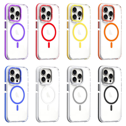 For iPhone 14 Pro Max Dual-Color Clear Acrylic Hybrid TPU MagSafe Phone Case(Yellow) - iPhone 14 Pro Max Cases by buy2fix | Online Shopping UK | buy2fix