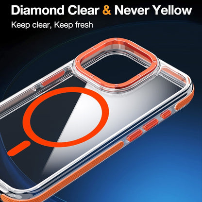 For iPhone 14 Pro Max Dual-Color Clear Acrylic Hybrid TPU MagSafe Phone Case(Yellow) - iPhone 14 Pro Max Cases by buy2fix | Online Shopping UK | buy2fix