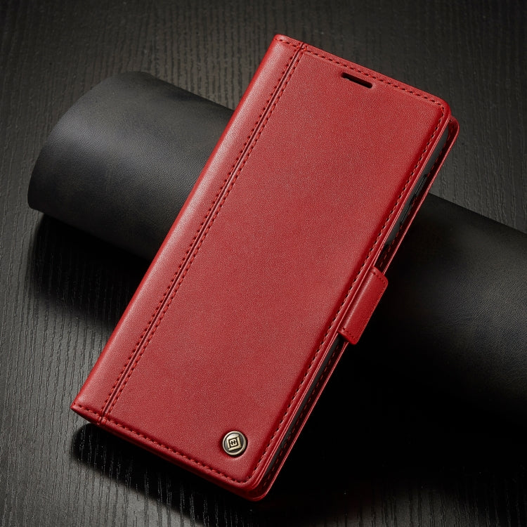 For Samsung Galaxy S24+ LC.IMEEKE Skin-friendly Card Slots Leather Phone Case(Red) - Galaxy S24+ 5G Cases by LC.IMEEKE | Online Shopping UK | buy2fix