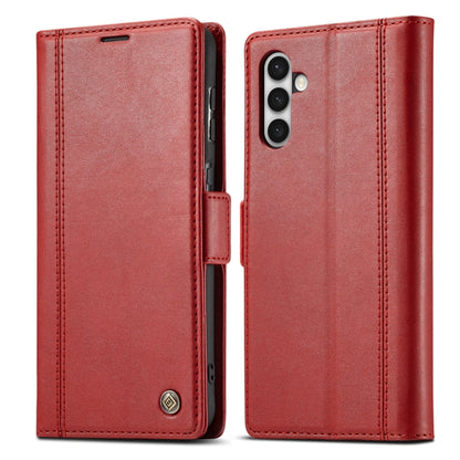 For Samsung Galaxy S24+ LC.IMEEKE Skin-friendly Card Slots Leather Phone Case(Red) - Galaxy S24+ 5G Cases by LC.IMEEKE | Online Shopping UK | buy2fix