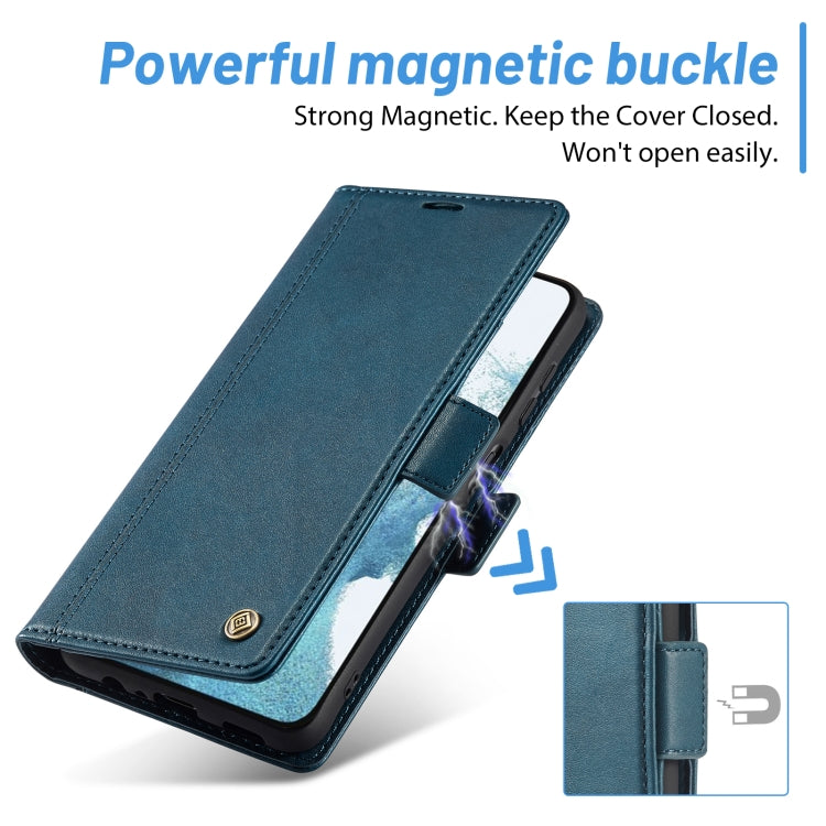 For Samsung Galaxy S24+ LC.IMEEKE Skin-friendly Card Slots Leather Phone Case(Blue) - Galaxy S24+ 5G Cases by LC.IMEEKE | Online Shopping UK | buy2fix