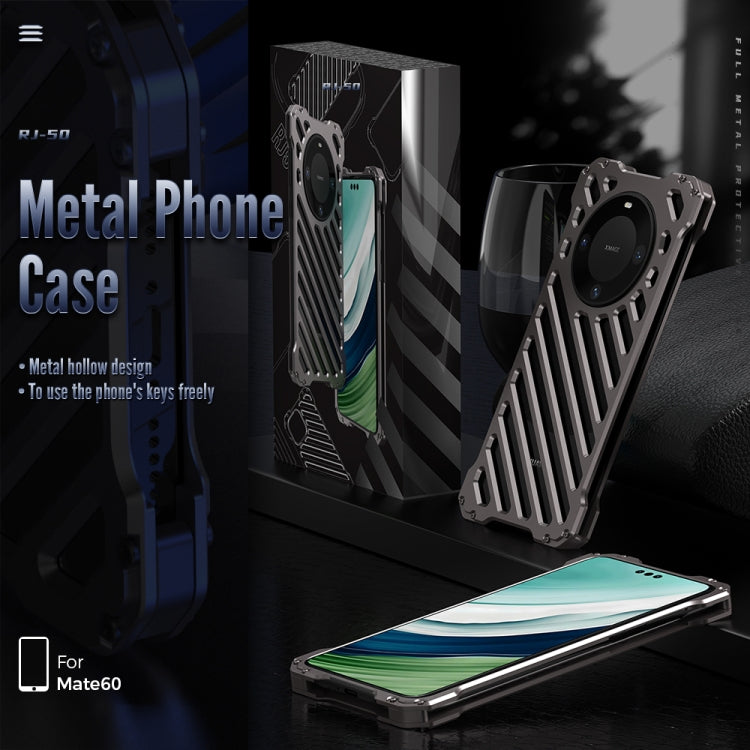 For Huawei Mate 60 Pro R-JUST Breathable Armor Phone Case(Space Grey) - Huawei Cases by R-JUST | Online Shopping UK | buy2fix