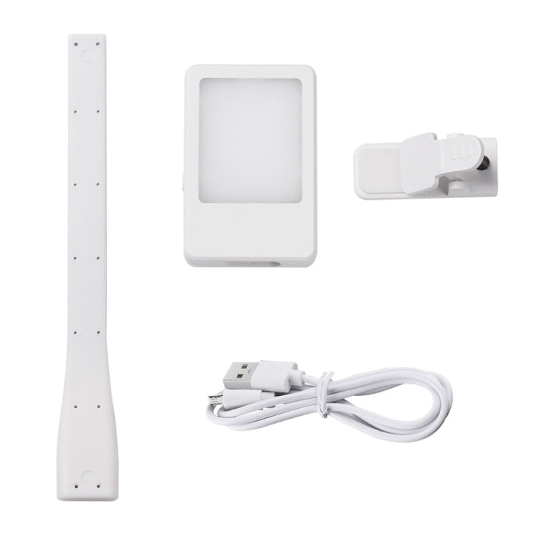 LED Reading Light Clip Book USB Charging Mini Bedside Learning Lamp(White) - USB Light by buy2fix | Online Shopping UK | buy2fix