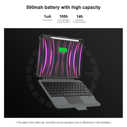 For iPad Pro 11 2024 Nillkin Backlit Version Bumper Link Keyboard Case - iPad Pro 11 2024 Cases by NILLKIN | Online Shopping UK | buy2fix