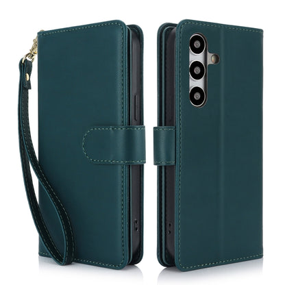 For Samsung Galaxy S24+ / S25+ 5G Multi-Card Wallet RFID Leather Phone Case(Green) - Galaxy S24+ 5G Cases by buy2fix | Online Shopping UK | buy2fix