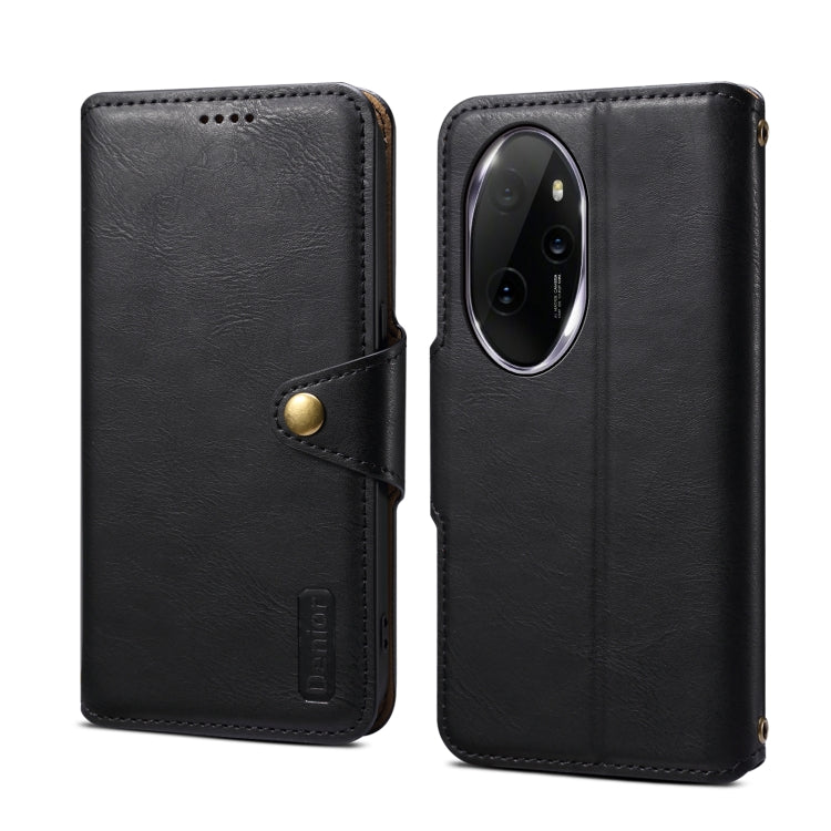 For Honor 100 Pro Denior Cowhide Texture Wallet Style Leather Phone Case(Black) - Honor Cases by Denior | Online Shopping UK | buy2fix