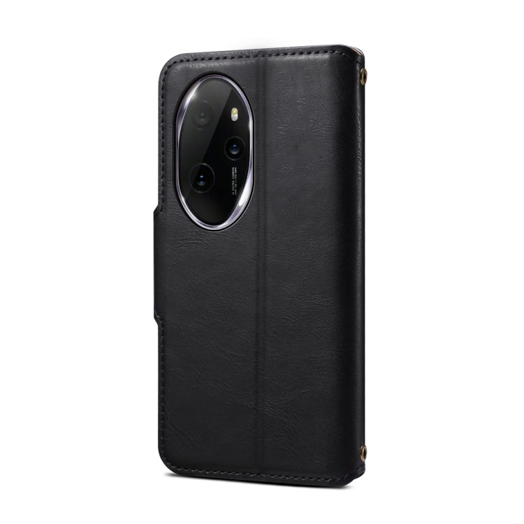 For Honor 100 Pro Denior Cowhide Texture Wallet Style Leather Phone Case(Black) - Honor Cases by Denior | Online Shopping UK | buy2fix