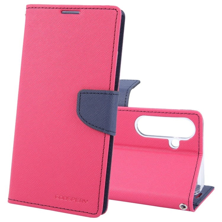 For Samsung Galaxy S24+ 5G GOOSPERY FANCY DIARY Cross Texture Leather Phone Case(Rose Red) - Galaxy S24+ 5G Cases by GOOSPERY | Online Shopping UK | buy2fix