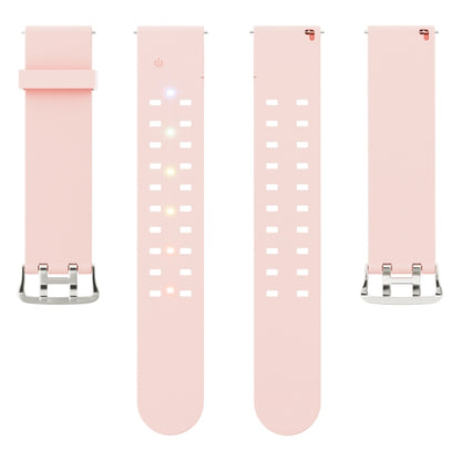 For Apple Watch Series 8 45mm Luminous Colorful Light Silicone Watch Band(Pink) - Watch Bands by buy2fix | Online Shopping UK | buy2fix