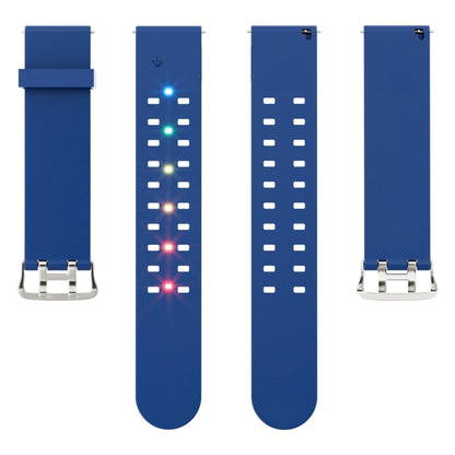 For Apple Watch Series 4 44mm Luminous Colorful Light Silicone Watch Band(Blue) - Watch Bands by buy2fix | Online Shopping UK | buy2fix