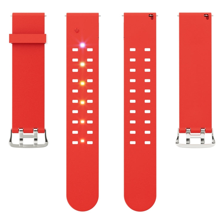 For Apple Watch Series 4 40mm Luminous Colorful Light Silicone Watch Band(Red) - Watch Bands by buy2fix | Online Shopping UK | buy2fix