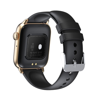 QS08 PRO 1.83 inch BT5.2 Smart Sport Watch, Support Sleep / Heart Rate / Blood Oxygen / Temperature / Blood Pressure Health Monitor(Gold+Black) - Smart Watches by buy2fix | Online Shopping UK | buy2fix