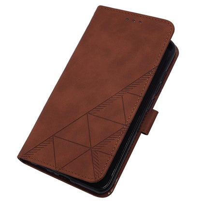 For Google Pixel 9 Pro Crossbody 3D Embossed Flip Leather Phone Case(Brown) - Google Cases by buy2fix | Online Shopping UK | buy2fix