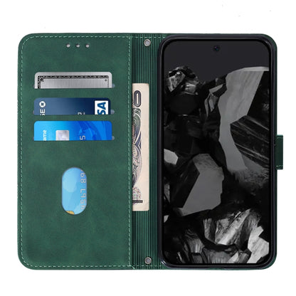 For Google Pixel 9 Pro Crossbody 3D Embossed Flip Leather Phone Case(Dark Green) - Google Cases by buy2fix | Online Shopping UK | buy2fix