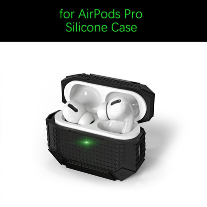 For AirPods Pro Wireless Earphones Shockproof Armor Silicone Protective Case(Red) - For AirPods Pro by buy2fix | Online Shopping UK | buy2fix