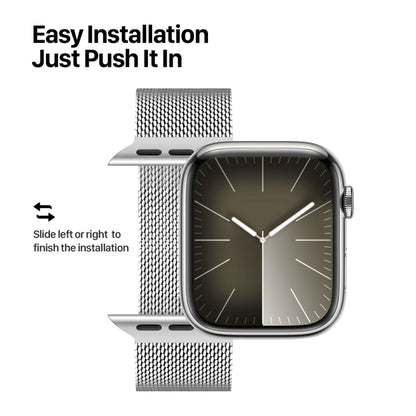 For Apple Watch SE 2023 40mm DUX DUCIS Milanese Pro Series Stainless Steel Watch Band(Silver) - Watch Bands by DUX DUCIS | Online Shopping UK | buy2fix