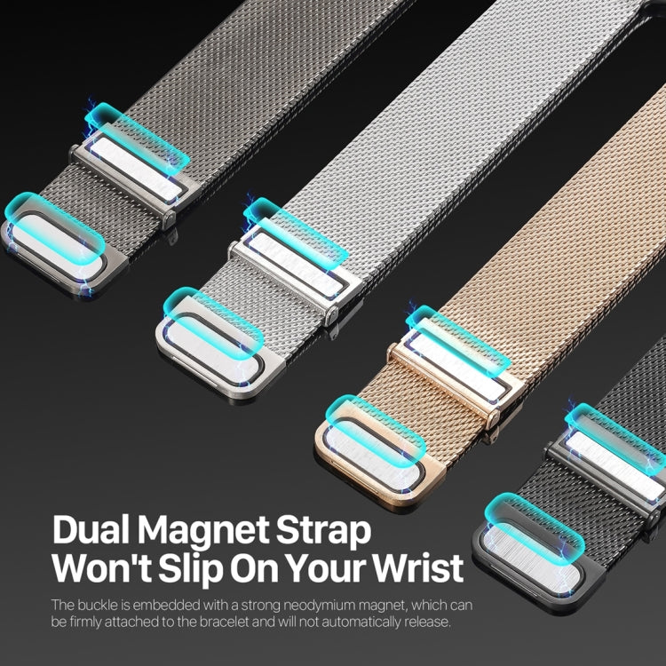 For Apple Watch Series 8 41mm DUX DUCIS Milanese Pro Series Stainless Steel Watch Band(Silver) - Watch Bands by DUX DUCIS | Online Shopping UK | buy2fix