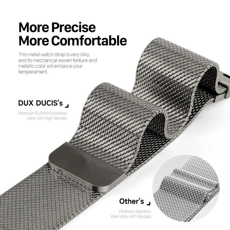 For Apple Watch SE 2022 44mm DUX DUCIS Milanese Pro Series Stainless Steel Watch Band(Graphite) - Watch Bands by DUX DUCIS | Online Shopping UK | buy2fix