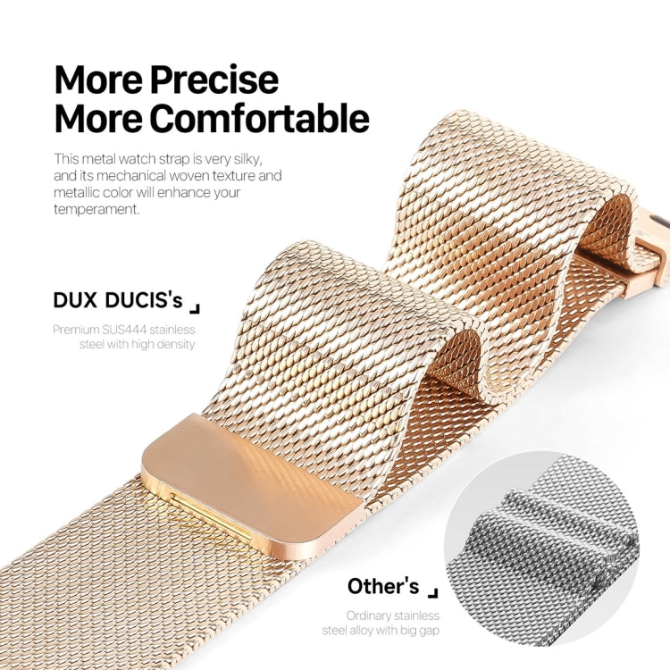 For Apple Watch Series 7 41mm DUX DUCIS Milanese Pro Series Stainless Steel Watch Band(Gold) - Watch Bands by DUX DUCIS | Online Shopping UK | buy2fix