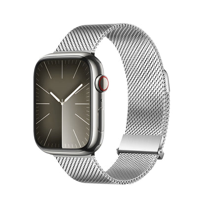 For Apple Watch Series 7 45mm DUX DUCIS Milanese Pro Series Stainless Steel Watch Band(Silver) - Watch Bands by DUX DUCIS | Online Shopping UK | buy2fix