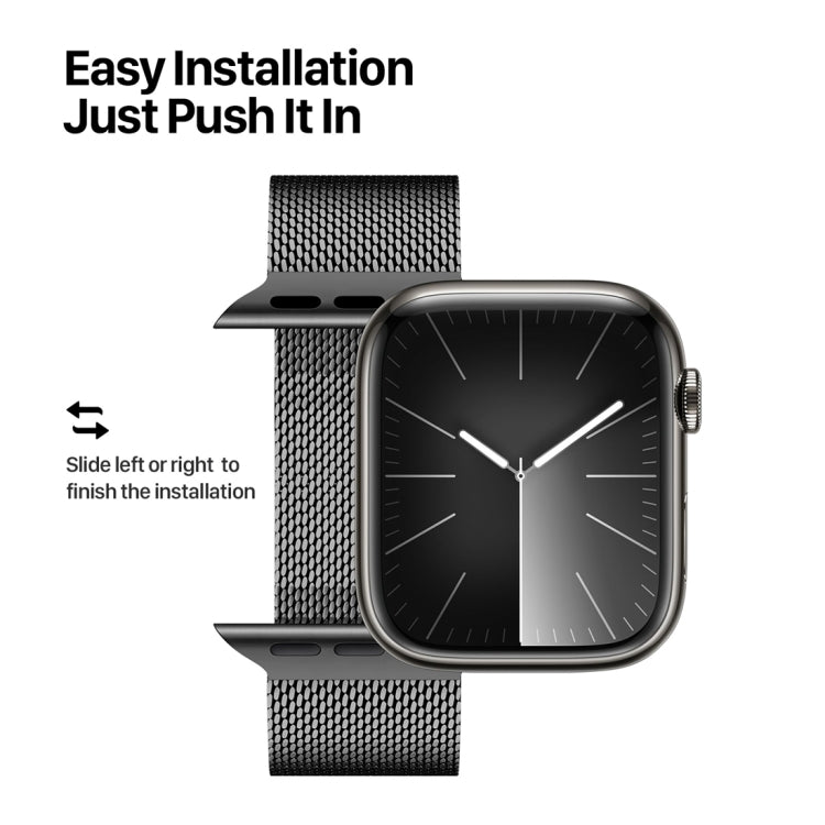 For Apple Watch Series 4 40mm DUX DUCIS Milanese Pro Series Stainless Steel Watch Band(Black) - Watch Bands by DUX DUCIS | Online Shopping UK | buy2fix