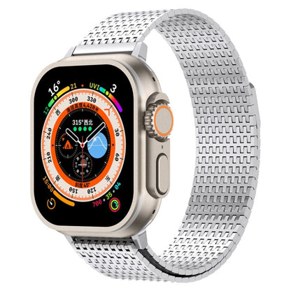 For Apple Watch 42mm Milanese Loop Magnetic Clasp Stainless Steel Watch Band(Silver) - Watch Bands by buy2fix | Online Shopping UK | buy2fix