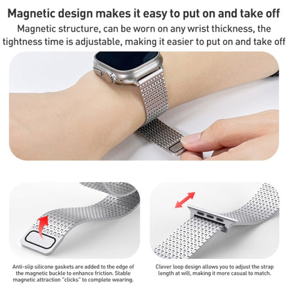 For Apple Watch Series 6 40mm Milanese Loop Magnetic Clasp Stainless Steel Watch Band(Silver) - Watch Bands by buy2fix | Online Shopping UK | buy2fix