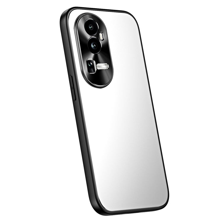 For OPPO Reno10 Pro+ Global R-JUST RJ-61 Electroplating Frosted TPU + PC Phone Case(Silver) - OPPO Cases by R-JUST | Online Shopping UK | buy2fix