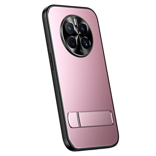 For Huawei Mate 50 R-JUST RJ-61 Electroplating Frosted TPU + PC Phone Case with Holder(Pink) - Huawei Cases by R-JUST | Online Shopping UK | buy2fix
