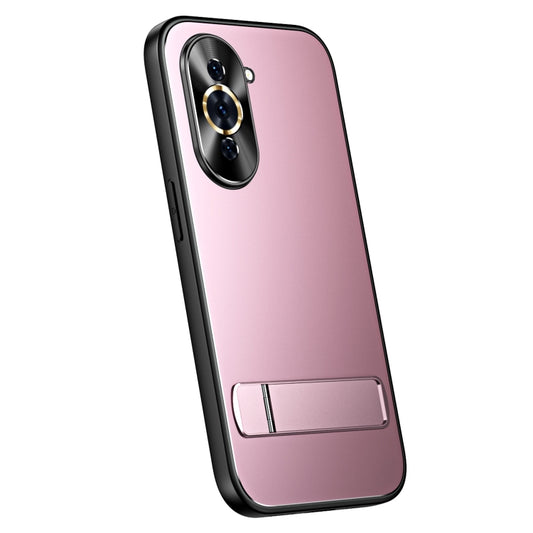 For Huawei nova 10 Pro R-JUST RJ-61 Electroplating Frosted TPU + PC Phone Case with Holder(Pink) - Huawei Cases by R-JUST | Online Shopping UK | buy2fix