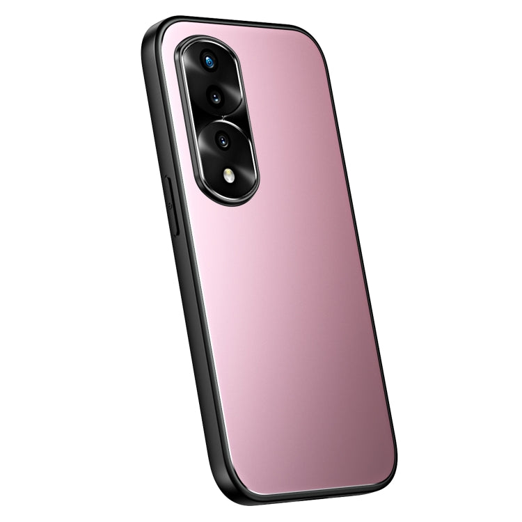 For Honor 70 R-JUST RJ-61 Electroplating Frosted TPU + PC Phone Case(Pink) - Honor Cases by R-JUST | Online Shopping UK | buy2fix