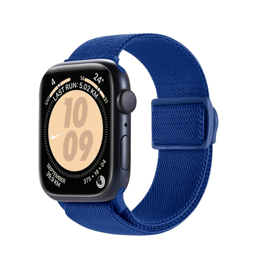 For Apple Watch Ultra 2 49mm Carbon Fiber Texture Snap Buckle Nylon Watch Band(Blue) - Watch Bands by buy2fix | Online Shopping UK | buy2fix