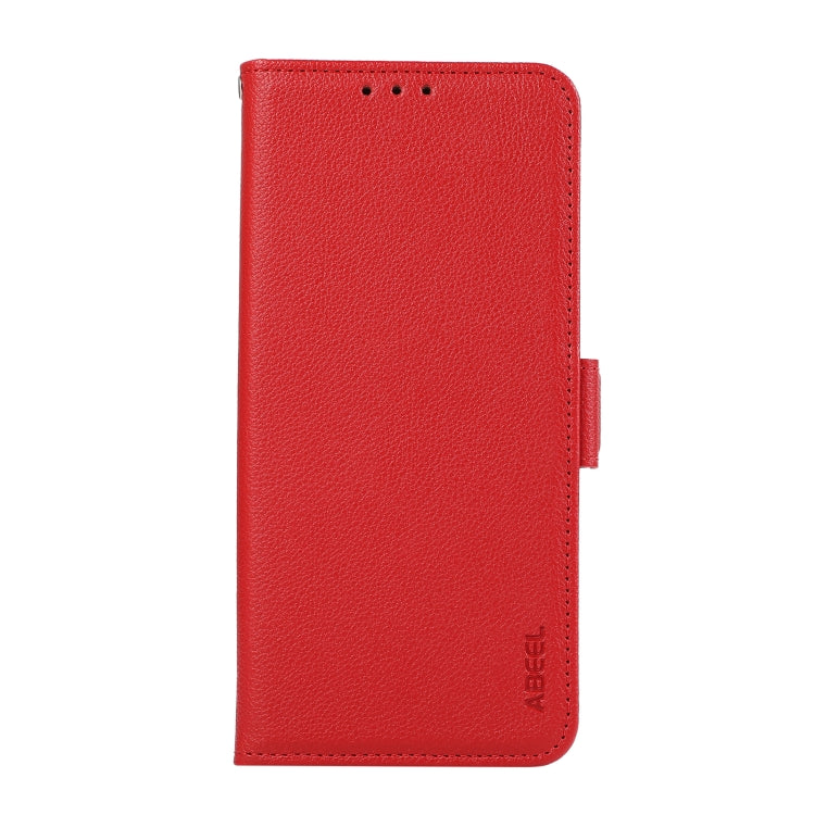 For Samsung Galaxy S21 Ultra 5G ABEEL Side-Magnetic Litchi Pattern Leather RFID Phone Case(Red) - Galaxy S21 Ultra 5G Cases by buy2fix | Online Shopping UK | buy2fix