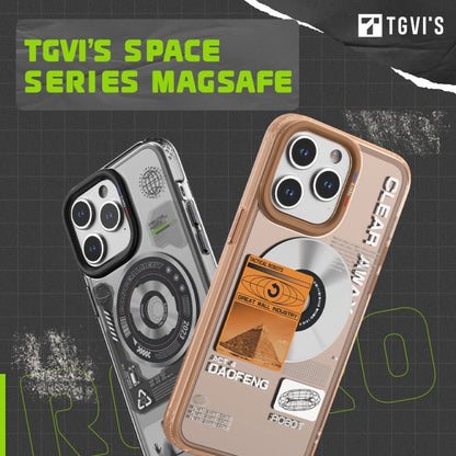 For iPhone 15 TGVIS Space Series Explore Laser CD MagSafe Magnetic Phone Case(Metal Gray) - iPhone 15 Cases by TGVIS | Online Shopping UK | buy2fix