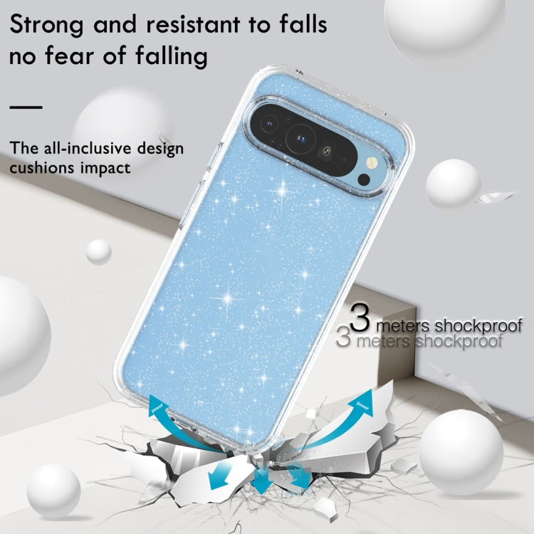 For Google Pixel 9 Pro XL Terminator Style Shockproof Phone Case(Glitter White) - Google Cases by buy2fix | Online Shopping UK | buy2fix