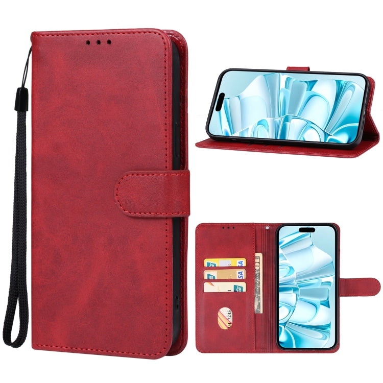 For iPhone 16 Leather Phone Case(Red) - iPhone 16 Cases by buy2fix | Online Shopping UK | buy2fix