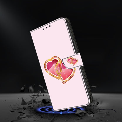 For Google Pixel 9 Crystal Painted Leather Phone case(Love Peach) - Google Cases by buy2fix | Online Shopping UK | buy2fix