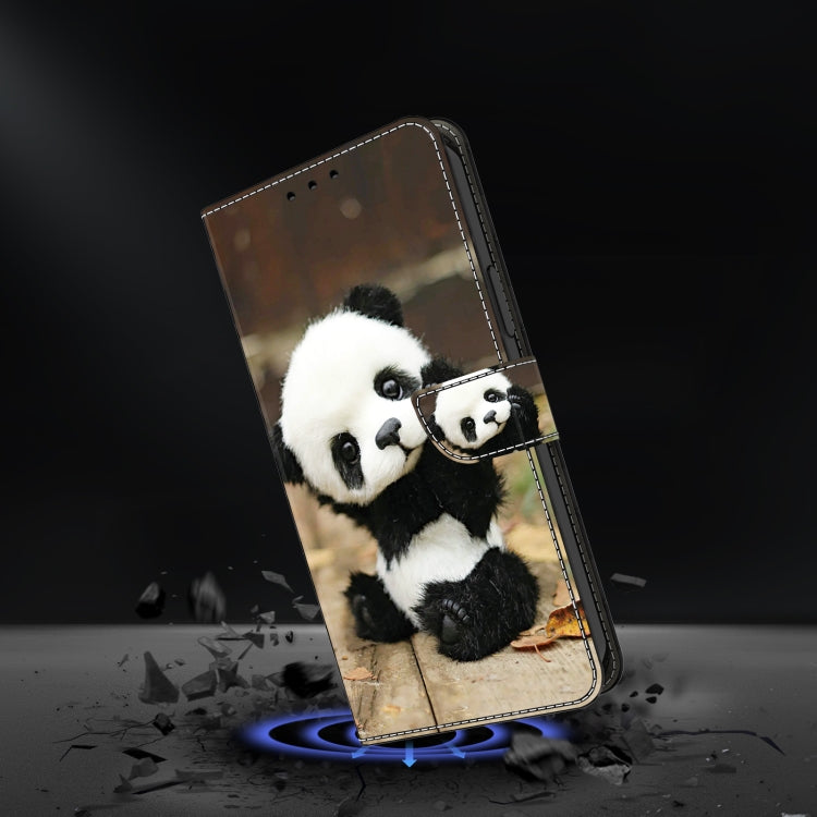 For Google Pixel 9 Crystal Painted Leather Phone case(Panda) - Google Cases by buy2fix | Online Shopping UK | buy2fix