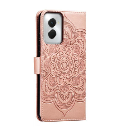 For Motorola Moto G Power 5G 2024 Sun Mandala Embossing Pattern Phone Leather Case(Rose Gold) - Motorola Cases by buy2fix | Online Shopping UK | buy2fix