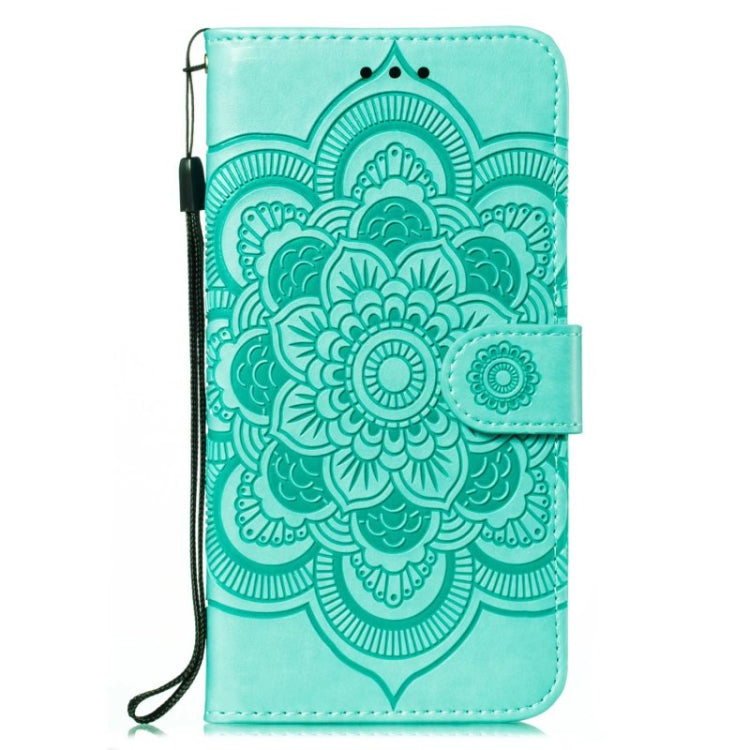 For OnePlus 12 Sun Mandala Embossing Pattern Phone Leather Case(Green) - OnePlus Cases by buy2fix | Online Shopping UK | buy2fix